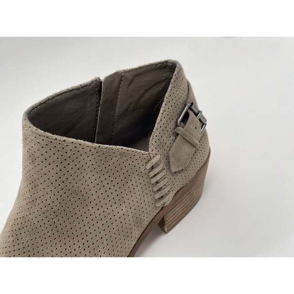 Vince Camuto Suede Booties with Buckle Detail - Parveen Gray Stone 8 M - Picture 5 of 5